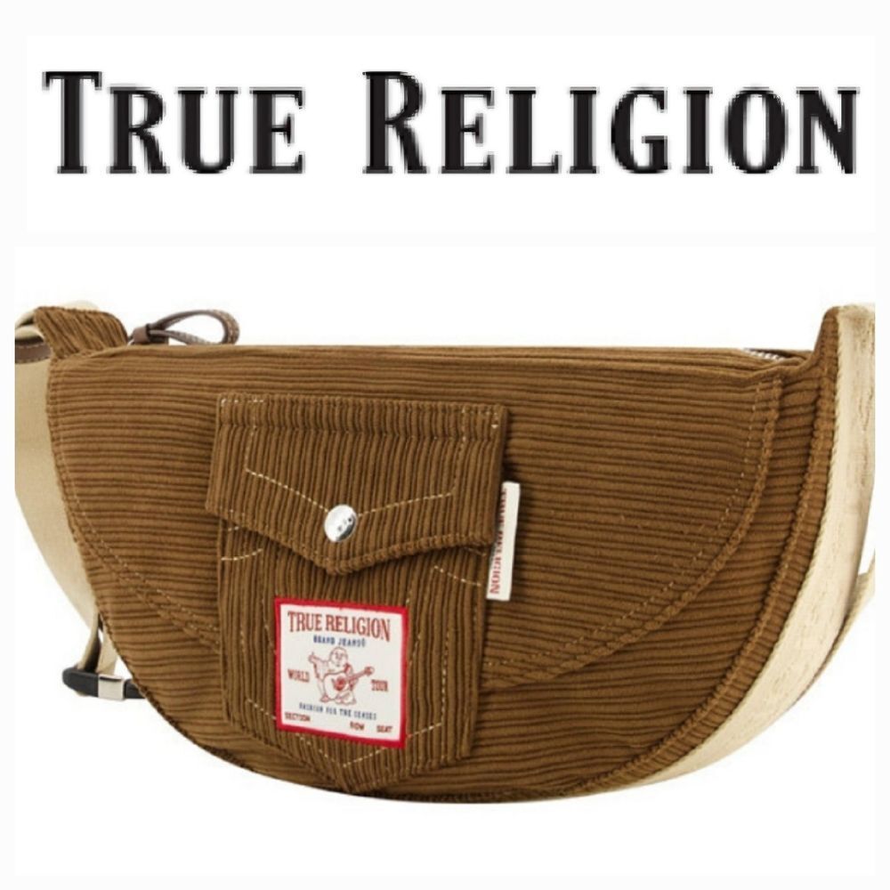 True Religion Corduroy Soft Hobo Bag- Brown
